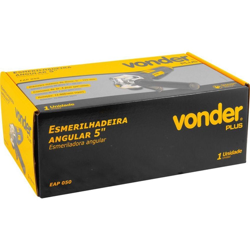 Esmerilhadeira Angular Pneumática 5 EAP050 - Vonder Plus - imagem 3