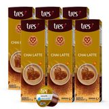 6x Cápsula Chai Latte Tres 3 Corações 10 Unidades