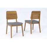 Kit 2 Cadeiras Sala Jantar Ipe 2 Un Carvalho/Linho Grafite - Cimol