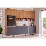 Cozinha Modulada Mgm 5 Peças Divina C5p180 Cinamomo/Titanium