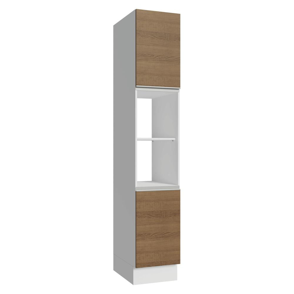Paneleiro 40 Cm 2 Portas E 2 Nichos Branco/Rustic Glamy Madesa