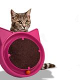 Arranhador Para Gatos Com Bolinha Interativa Antistress Rosa