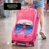 Mala Infantil Barbie Conversível 3d Com Rodinhas - Rosa