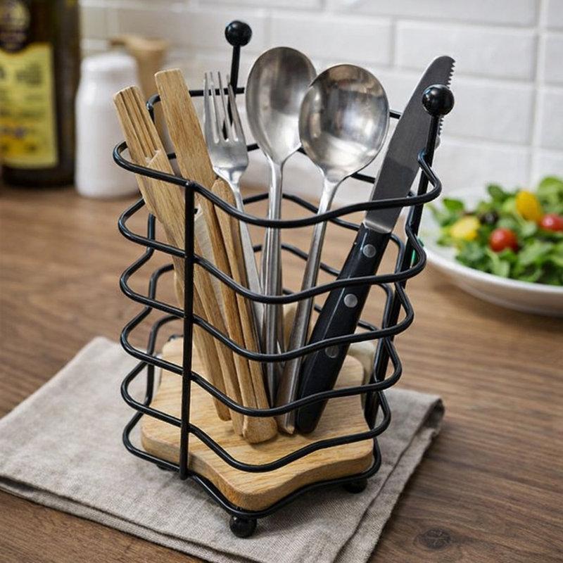 Porta Talher Aramado Ecowood 15,5cm Cozinha Bar Restaurante