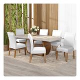 6 Capas Para Cadeira Jantar Elástico Malha Bran