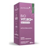 B12 Drops Metilcobalamina 20ml Sabor Frutas Vermelhas Puravi