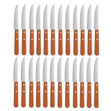 Jogo 24 Facas Cabo De Madeira Churrasco Astana 21cm Em Casa Tem