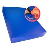 Capa Colchão Casal Zíper Impermeável Hospitalar Azul 138x188x