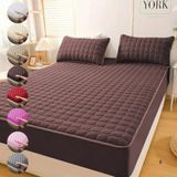 Capa Impermeável Protetora Colchão Box Casal Pad Marrom-escu