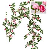Correntes Rosa Artificial 1.8m 54 Flores Trepadeira Folha Ro