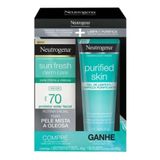 Kit Facial Protetor Solar Sun Fresh Derm Care FPS 70 Sem Cor