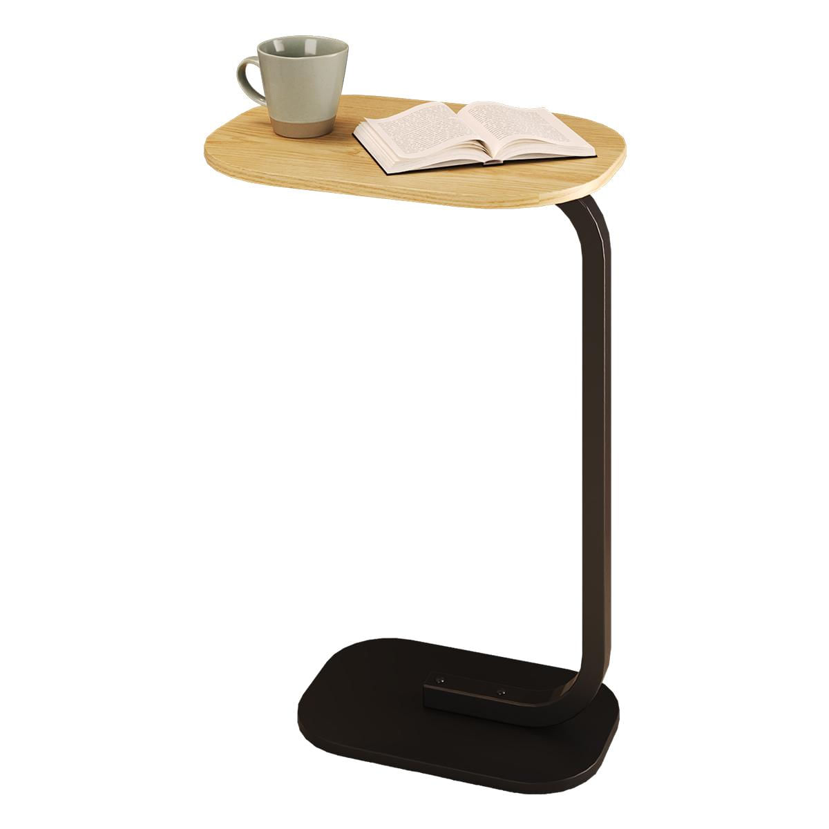 Mesa De Apoio Retangular G7004 Sala De Estar Nature/Preto