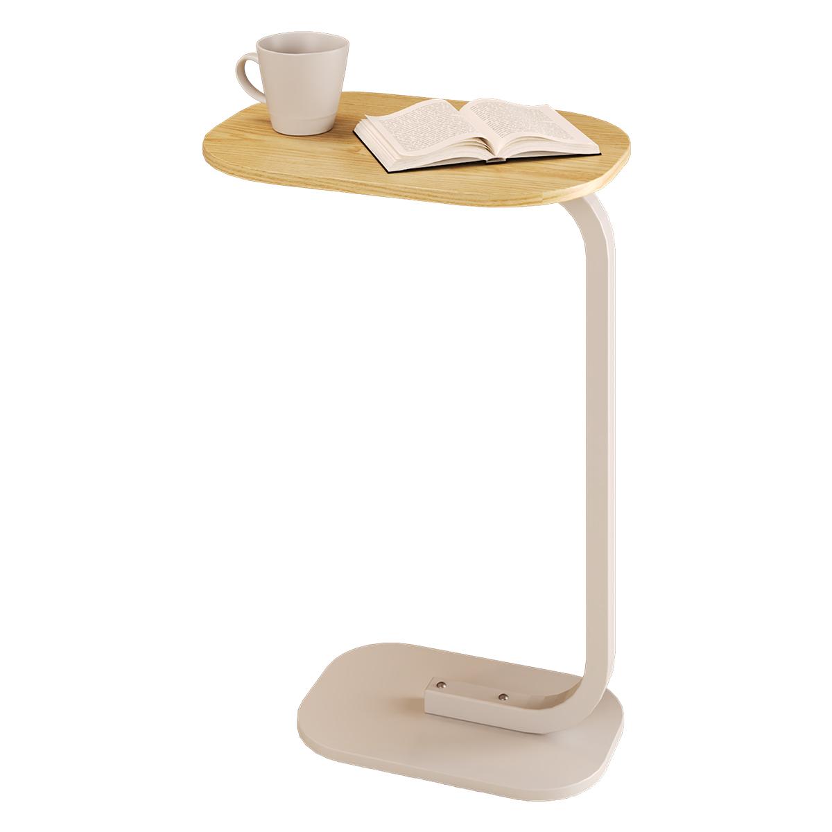 Mesa De Apoio Retangular G7004 Sala De Estar Branco/nature