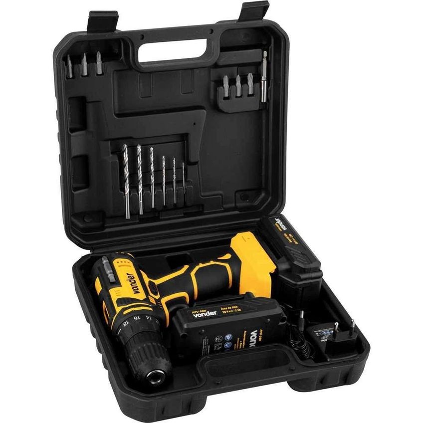 Parafusadeira/Furadeira A Bateria, 20 V, Fonte De Carregamento Bivolt Automática, Pfv 020 Vonder Ostenvonder - imagem 3