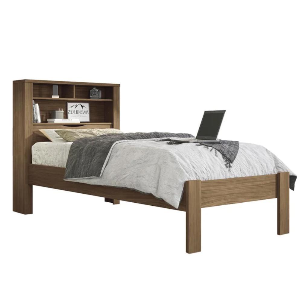 Cama Solteiro Invicta Com Baú Jatobá - Santos Andirá