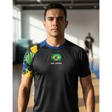 Camisa Jiu-jitsu Dry Fit Proteção UV 50+ Treino Co - Preto M