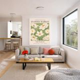 Quadro Canvas Flower Margaridas Venice 40x30cm Mold Preta