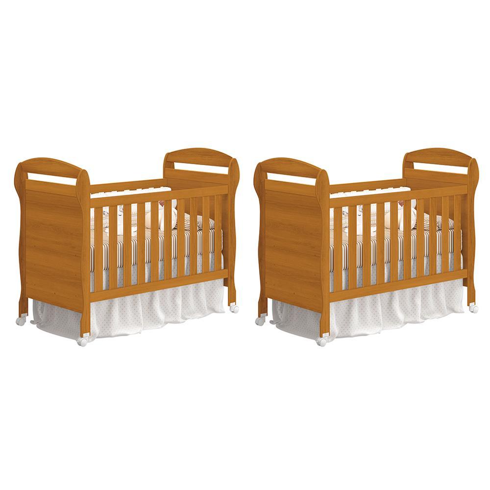 Kit Gêmeos Berço Mini Cama Danny Savana - Reller Móveis