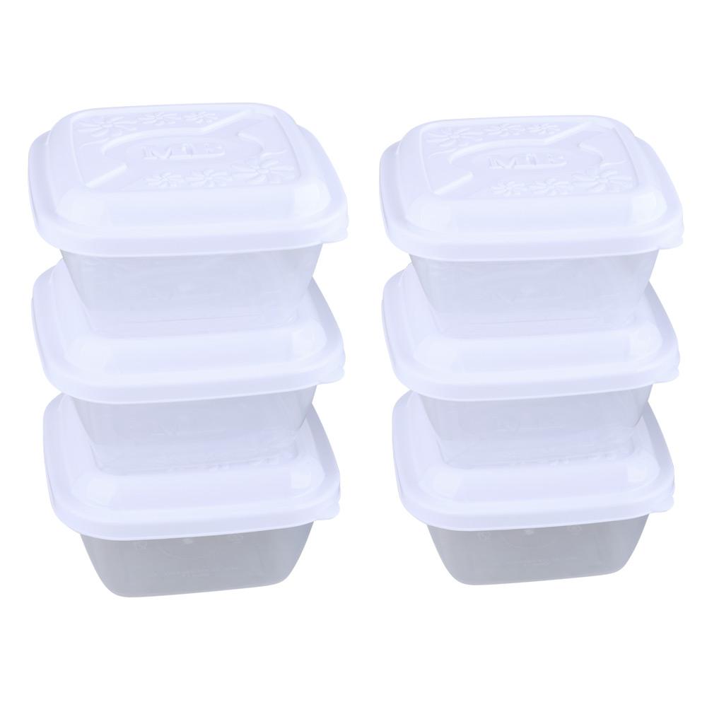 Conjunto 6 Potes 400ml Plásticos Mb