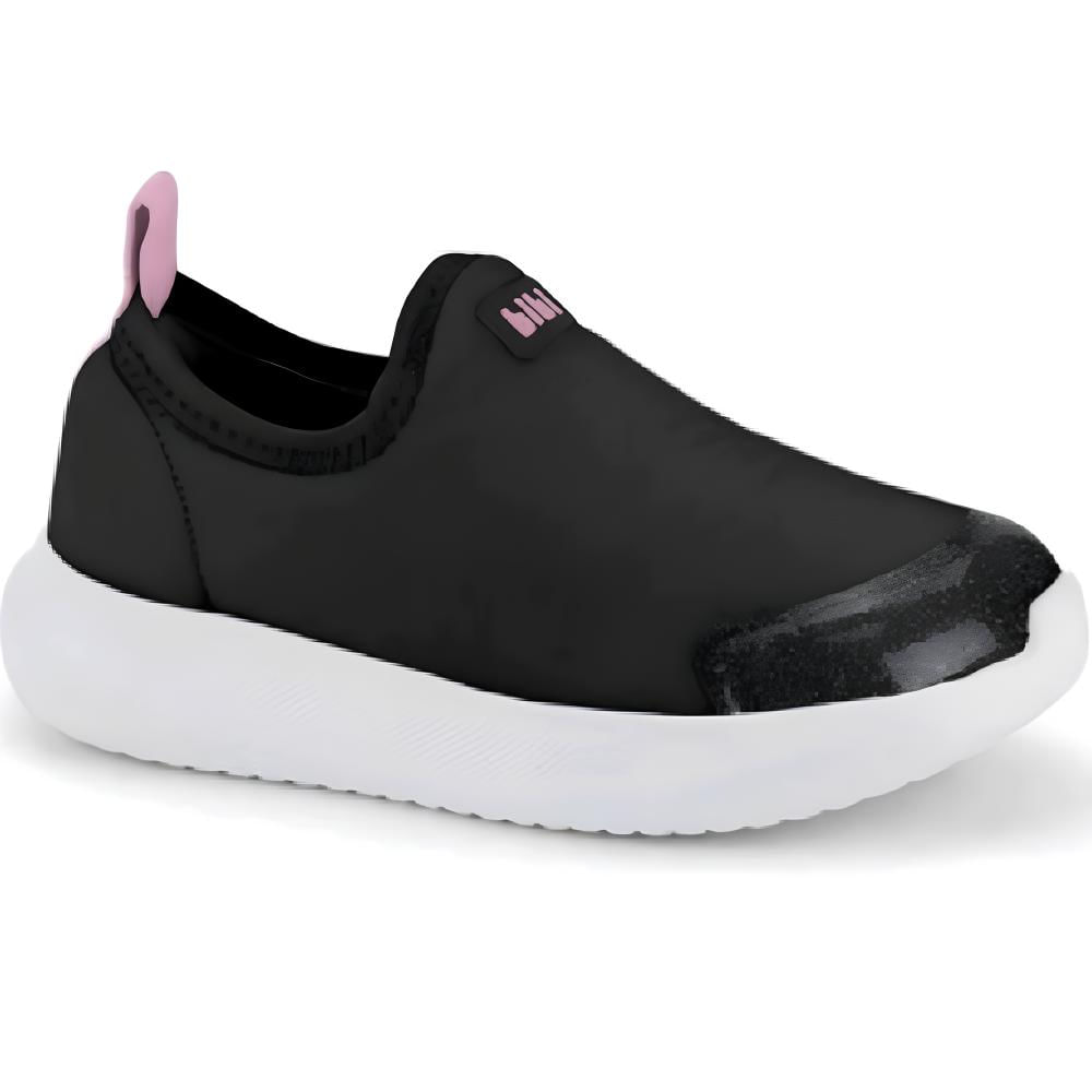 Tenis Bibi Flash Lycra Calce Fácil Ref 1232220 Preto/rosa 27