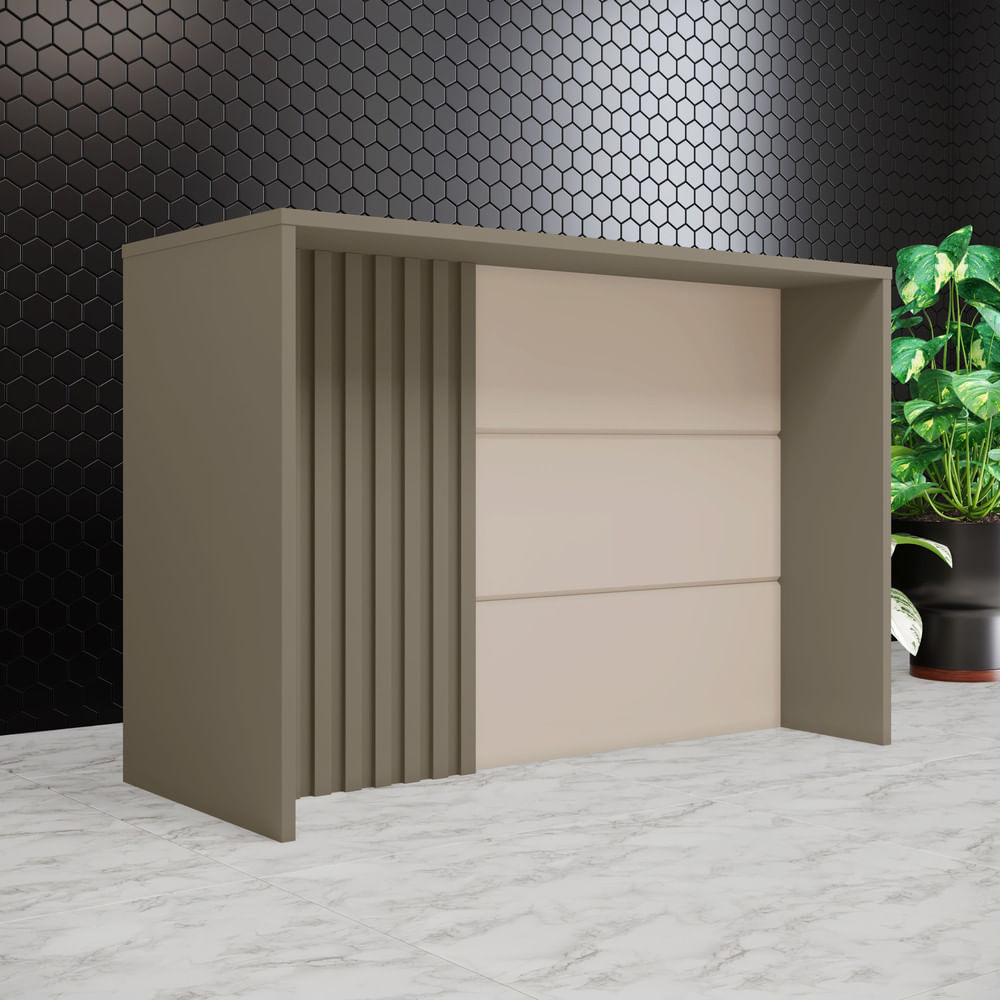 Bancada Ilha Ripado Mdf Gourmet Henn