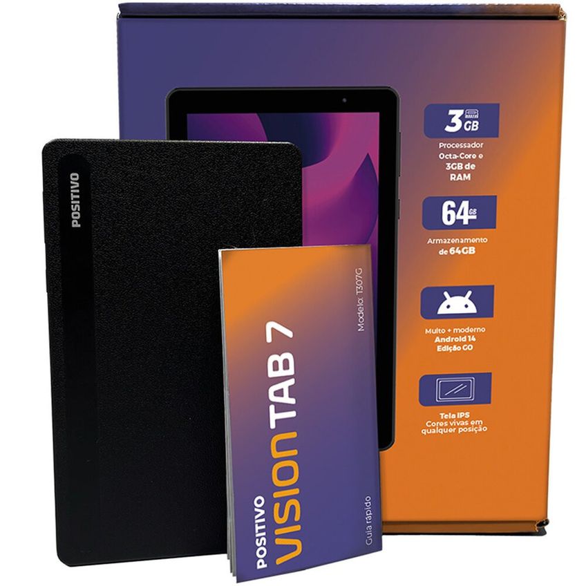 Tablet Vision Tab 7 64 Gb 7 Octa-Core Wi-Fi T30764F Positivo - imagem 4