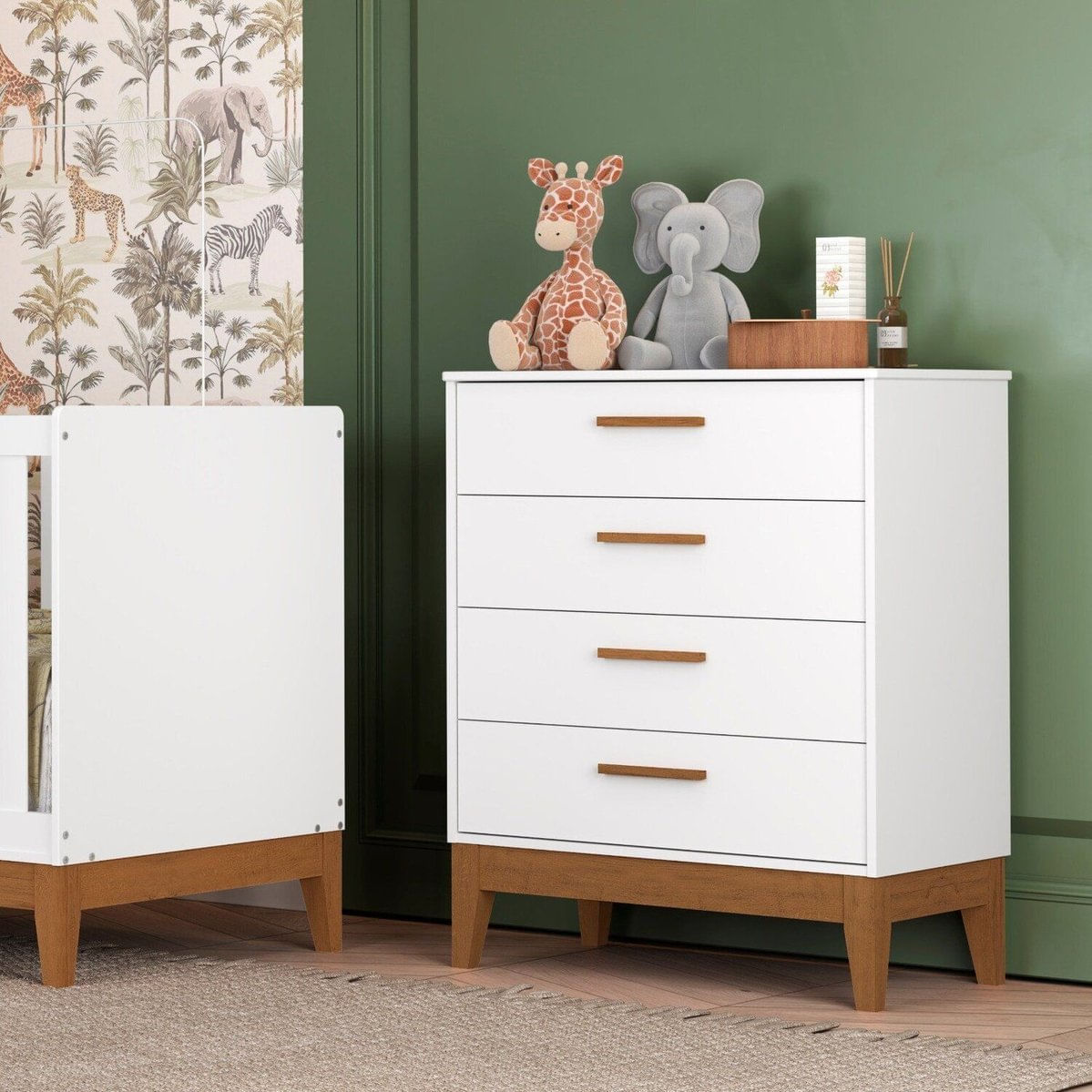 Cômoda Gaveteira Para Quarto De Bebê Flip Branco Fosco