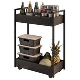 Carrinho Gourmet De Apoio Industrial 2 Prateleiras Sara Z34 Preto - Mpozenato