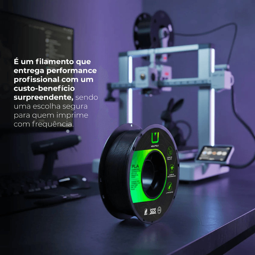 Filamento Pla Preto 1kg 1.75mm Multfila Para Impressora 3d - imagem 3