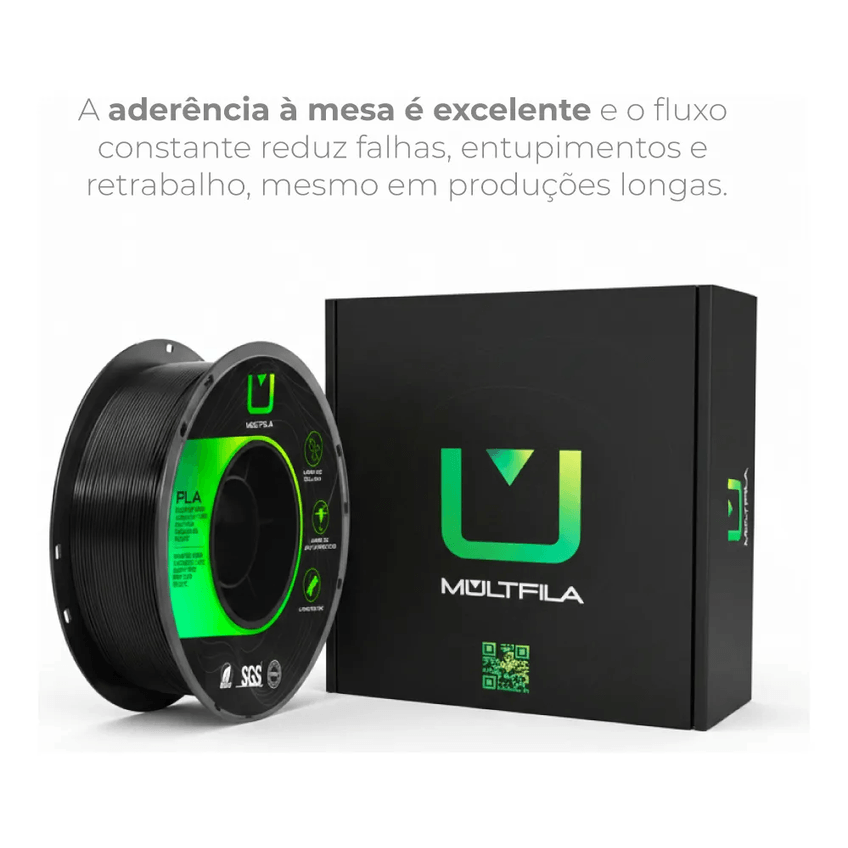Filamento Pla Preto 1kg 1.75mm Multfila Para Impressora 3d - imagem 4