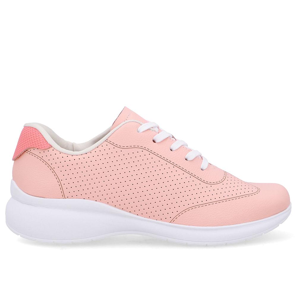 Tenis Usaflex Couro Casual Ref Ud01001 Laranja Claro 35