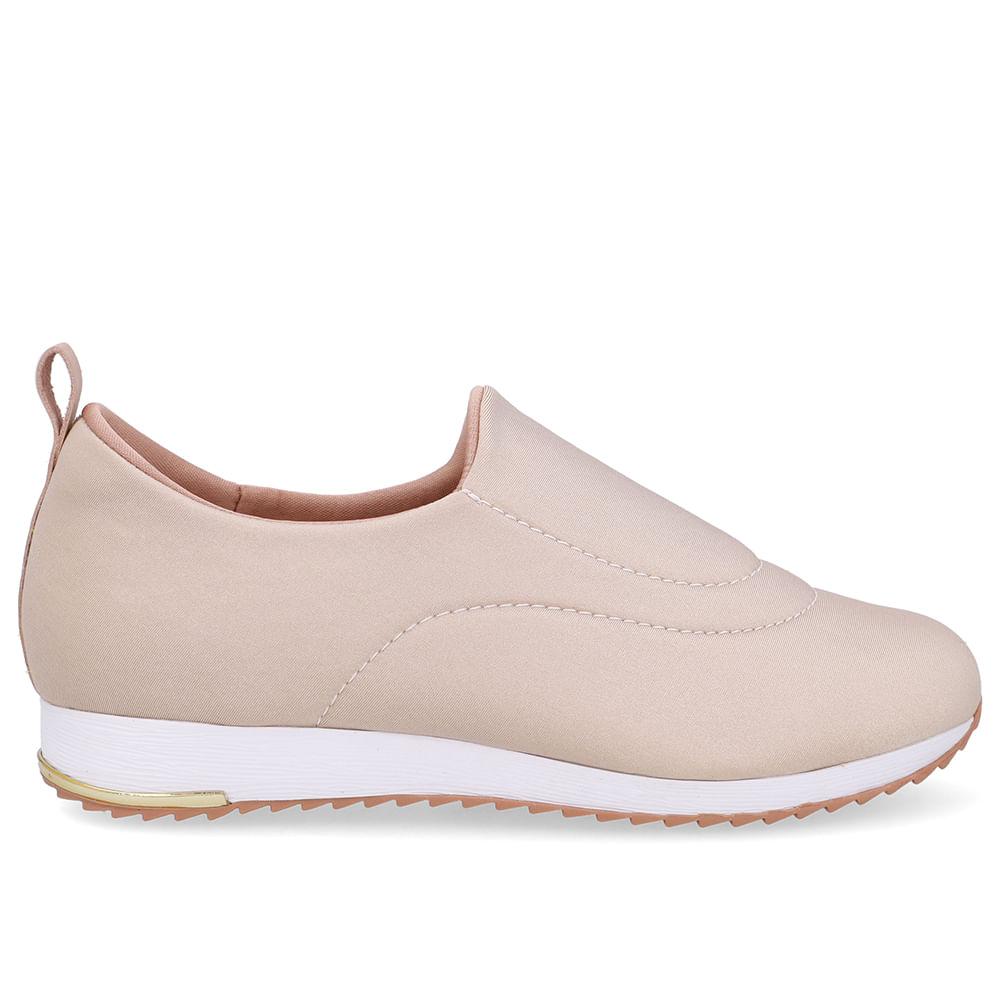 Tenis Usaflex Slip On Elastano Ref Ud21001 Bege 38