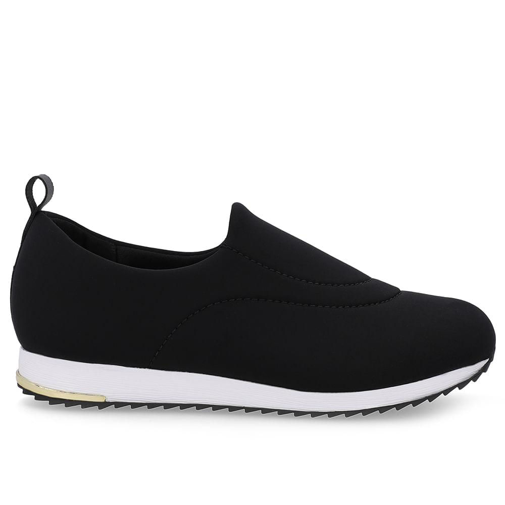 Tenis Usaflex Slip On Elastano Ref Ud21001 Preto 40