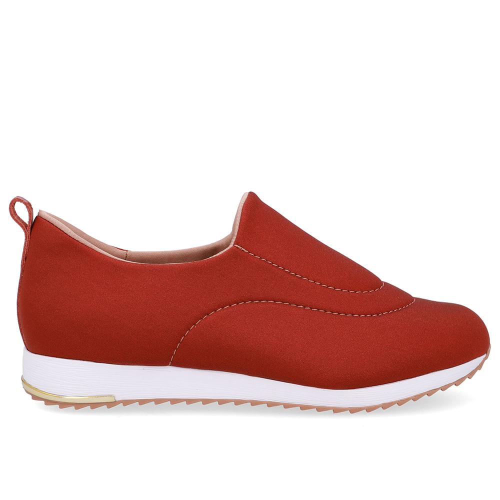Tenis Usaflex Slip On Elastano Ref Ud21001 Marrom 39