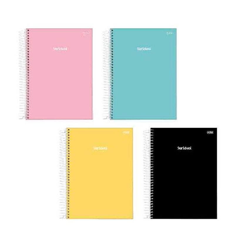 Caderno Starschool Universitário Espiral Capa Dura Cores Sortidas Starschool - imagem 4
