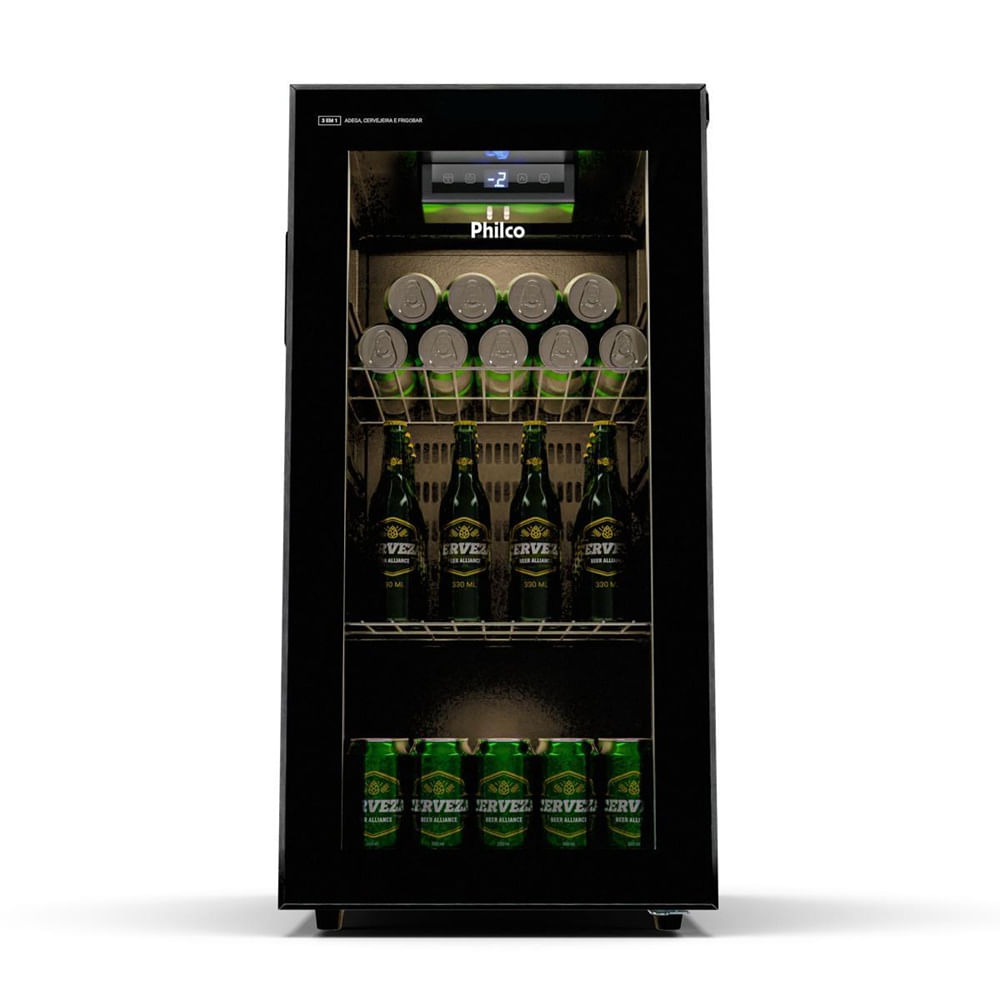 Geladeira/refrigerador 96 Litros 1 Porta Preto - Philco - 220v - Pcv09a