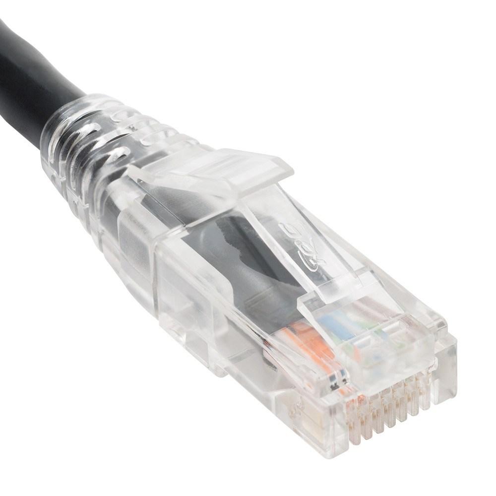 Patch Cord Cat6 Clear Boot 1' Preto