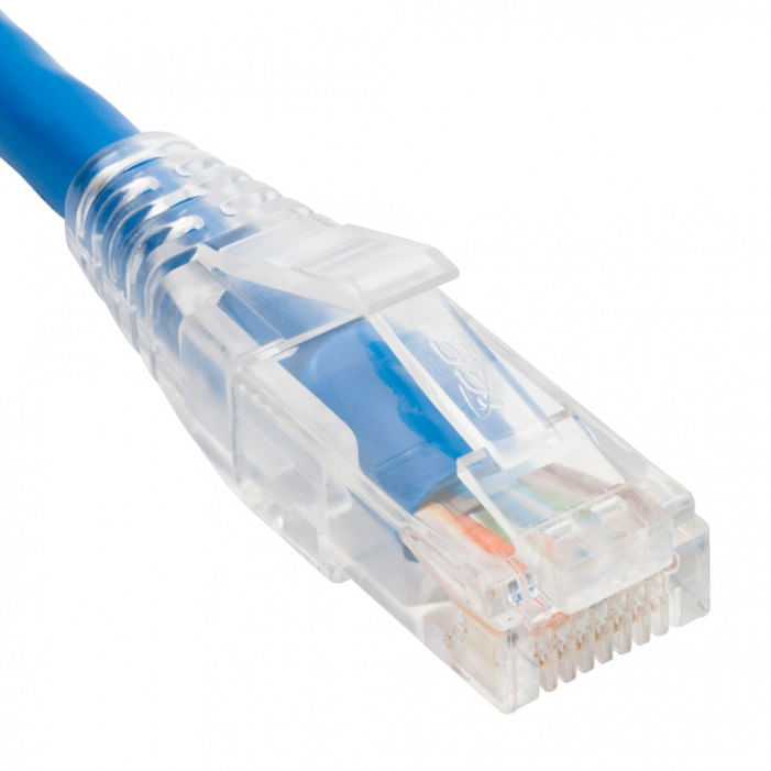 Patch Cord Cat5e Clear Boot 7' 25pk Azul