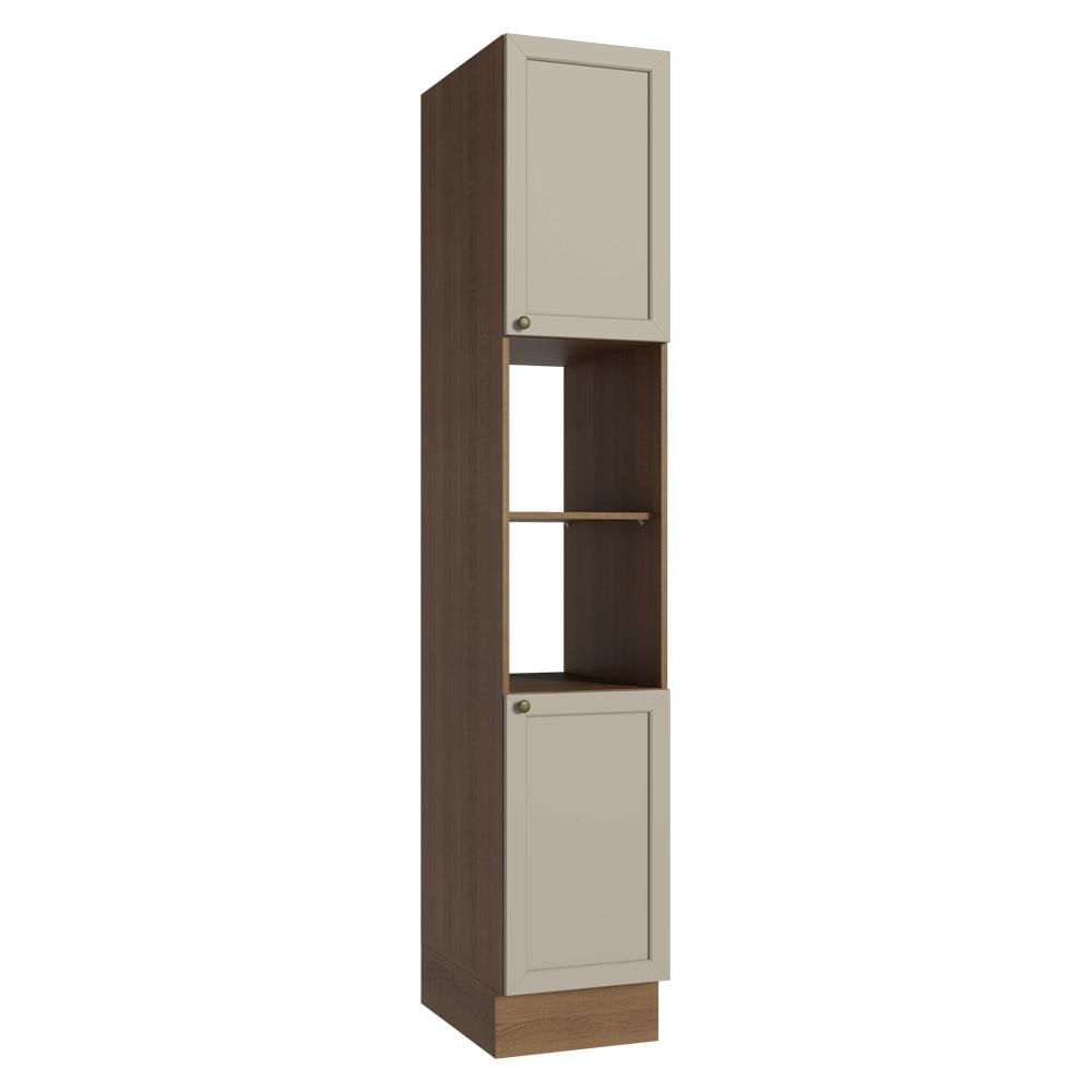 Paneleiro 40 Cm 2 Portas E 2 Nichos Rustic/Crema Vik Madesa