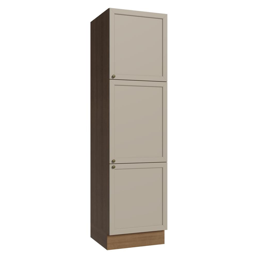 Paneleiro 60 Cm 3 Portas Rustic/Crema Vik Madesa