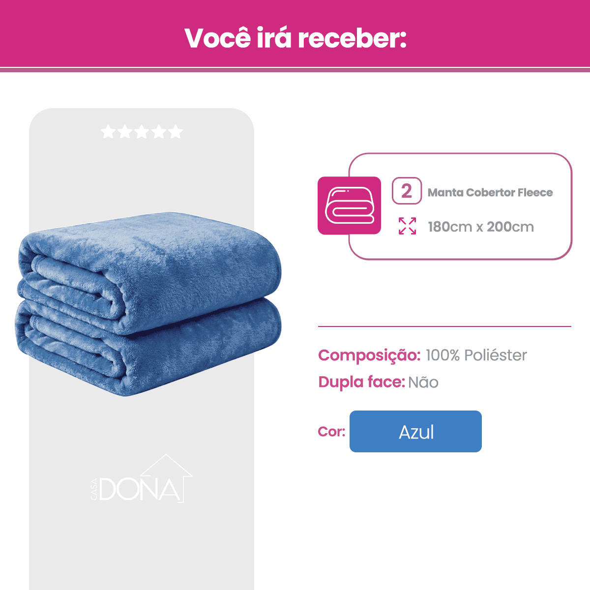 Kit 2 Manta Cobertor Casal Microfibra Super Macio Com Conforto Térmico Premium