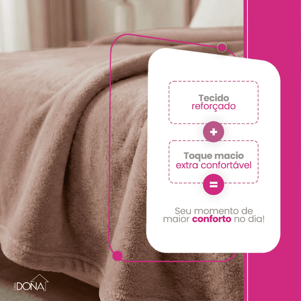 Kit 2 Manta Cobertor Casal Microfibra Super Macio Com Conforto Térmico