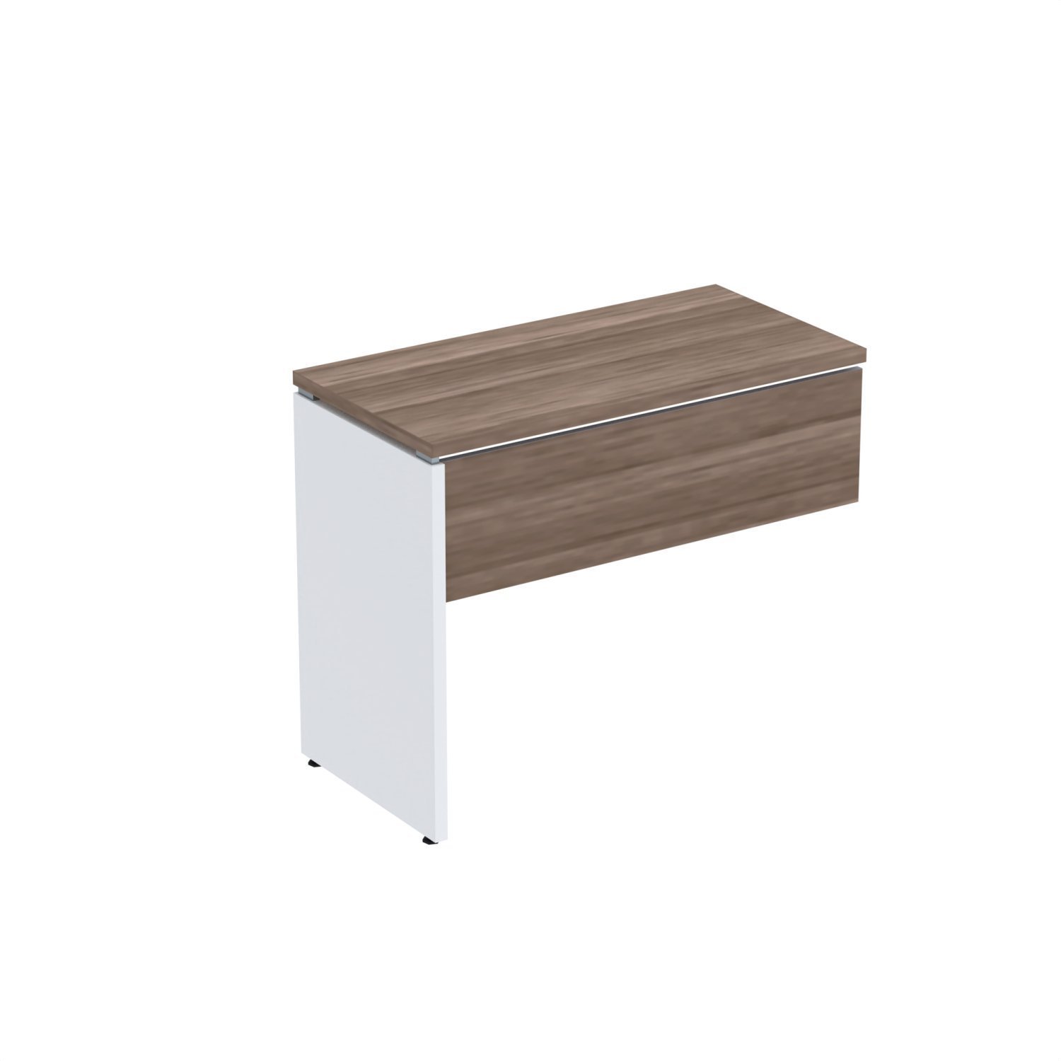 Complemento De Mesa Pé Painel Linha P25 Walnut/branco