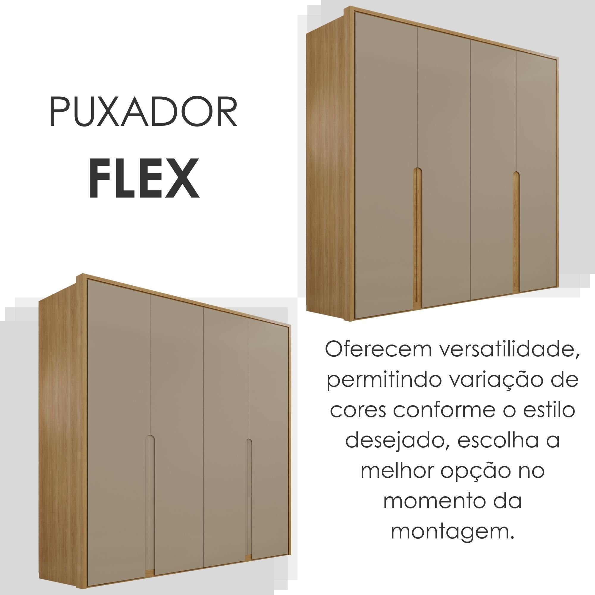 Guarda-Roupa 4 Portas 3 Gavetas Lizz Hannover/fendi - Carrefour
