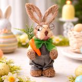 Coelho Boneco Cesta Cenoura Ovos Decoração De Páscoa De 24cm