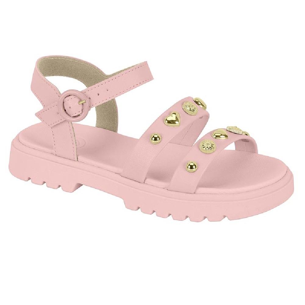 Sandalia Molekinha Tratorada Ref 2344.142.9569 Rosa 28