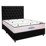 Cama Box Preto Com Colchão Casal High Foam Ortobom Com Cabeceira