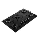 Cooktop 5 Bocas a Gás Consul com Grades estáveis e mesa de vidro Temperado CD075BE Bivolt