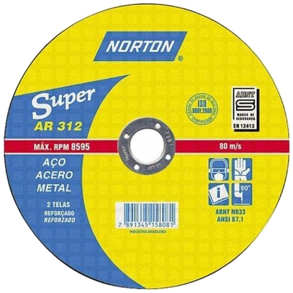 Encontraproduto.com.br - Disco de Corte para Aco Norton Super AR312 10 X 1/8 X 5/8