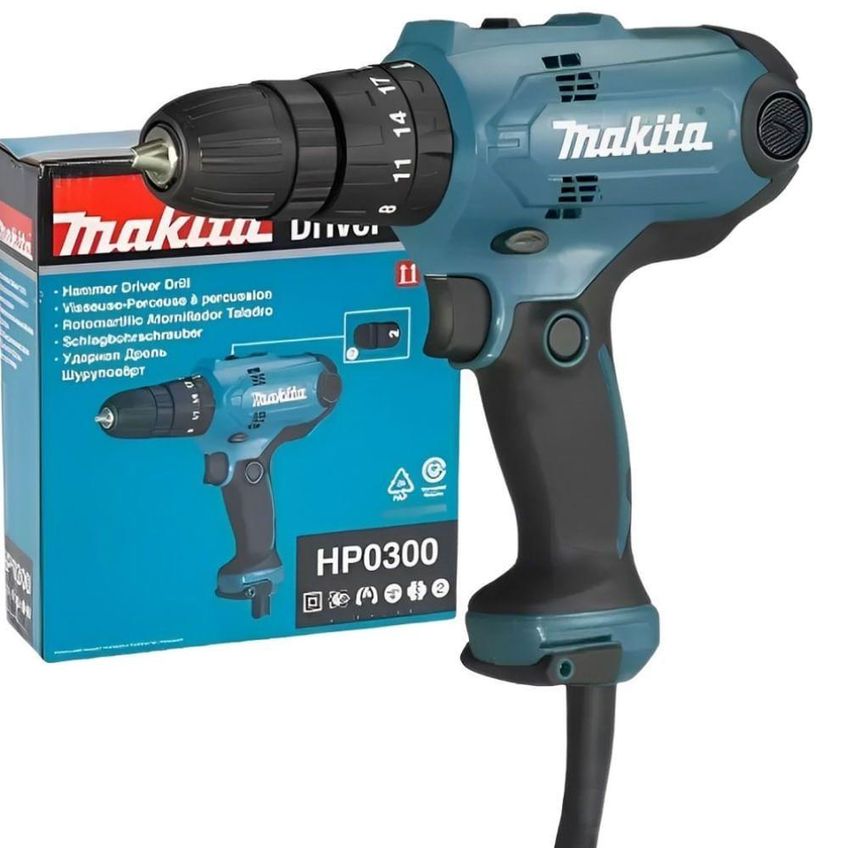 Parafusadeira E Furadeira De Impacto 3-8 220 Volts Hp0300 Makita Parafusadeira E Furadeira De Im - imagem 4